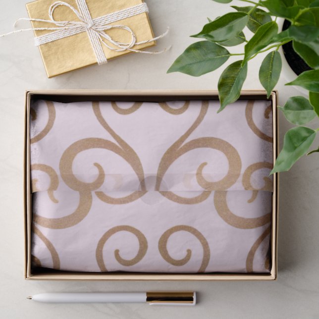 Papel De Seda Patrón de Damasco de lujo (Regalo )
