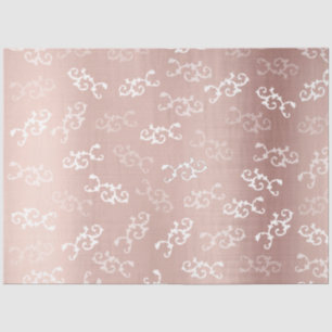 Papel De Seda Patrón de Damasco de Oro de Rosa Vintage
