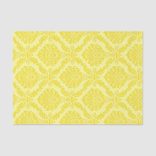 Papel De Seda Patrón de Damasco del Imperio Francés #11 (Anverso)