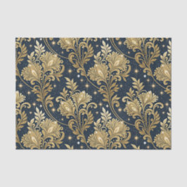 Papel De Seda Patrón de damasco floral del palacio real con bril
