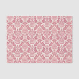 Papel De Seda Patrón de Damasco Ornamental Rosa de bonito
