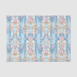 Papel De Seda Patrón de damasco pastel barroco