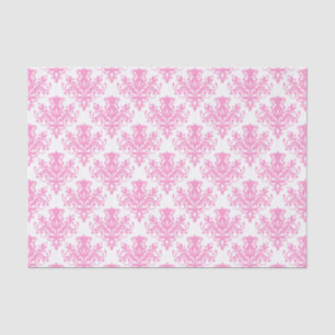 Papel De Seda Patrón de Damasco - Rosa
