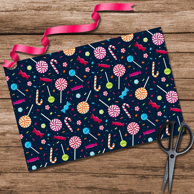 Papel De Seda Patrón de Dandy Candy Marina Azul (Subido por el creador)