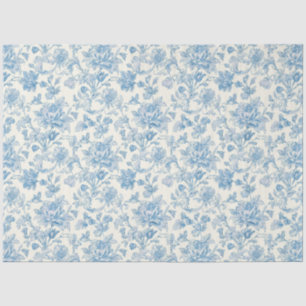 Papel De Seda Patrón de decoupage de chinoisería azul y blanco