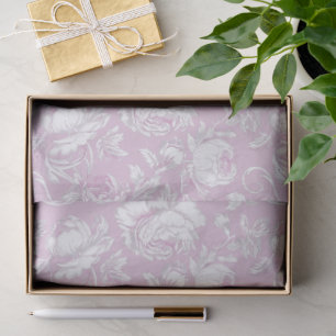 Papel De Seda Patrón de decoupage de chinoiserie rosa y blanco