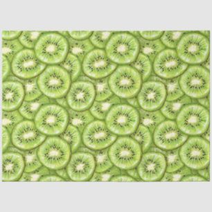 Papel De Seda Patrón de Decoupage de Rodajas de Kiwi