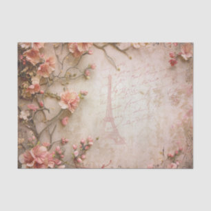 Papel De Seda Patrón de descomposición de Rosas de color rosa