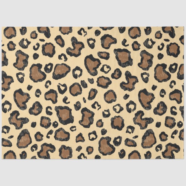 Papel De Seda patrón de desierto, patrón de piel de leopardo (Anverso)