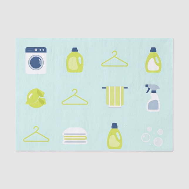 Papel De Seda Patrón de día de ropa fresca (Anverso)