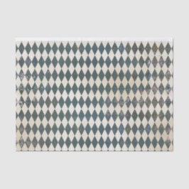 Papel De Seda Patrón de diamante de arlequín verde