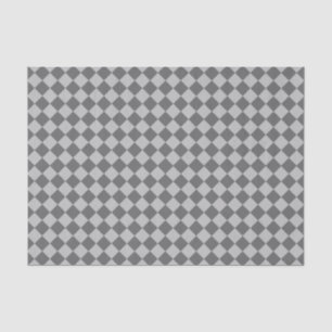 Papel De Seda Patrón de diamante de combinación gris