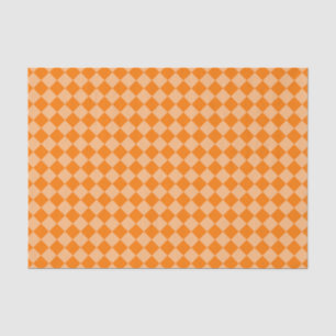 Papel De Seda Patrón de diamante de cuadros naranja