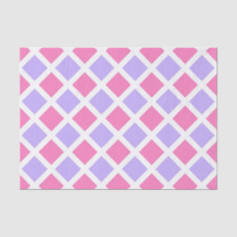 Papel De Seda Patrón de diamante de cuadros rosa púrpura