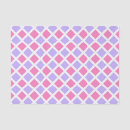 Papel De Seda Patrón de diamante de cuadros rosa púrpura