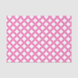 Papel De Seda Patrón de diamante de cuadros rosados y blancos