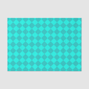 Papel De Seda Patrón de diamante de cuadros verde azulado