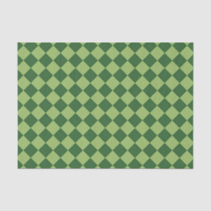 Papel De Seda Patrón de diamante de cuadros verdes