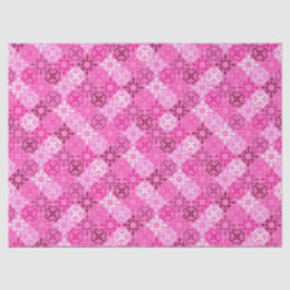 Papel De Seda Patrón de diamante de filigrana rosa
