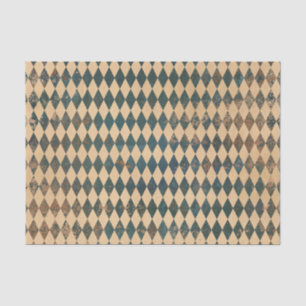 Papel De Seda Patrón de diamante de Harlequin grande