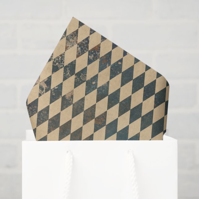 Papel De Seda Patrón de diamante de Harlequin grande (Bolsa de regalo)