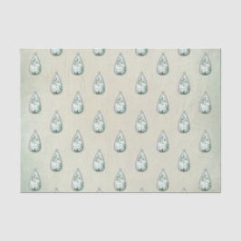 Papel De Seda Patrón de diamante de imitación verde azulado de d
