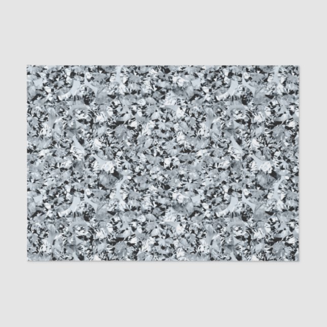 Papel De Seda Patrón de diamantes blancos (Anverso)