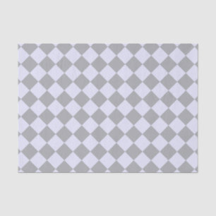 Papel De Seda Patrón de diamantes en gris y lavanda