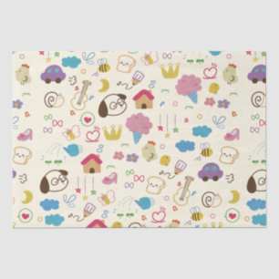 Papel De Seda Patrón de dibujos animados para niños