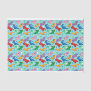 Papel De Seda Patrón de dinosaurios curados