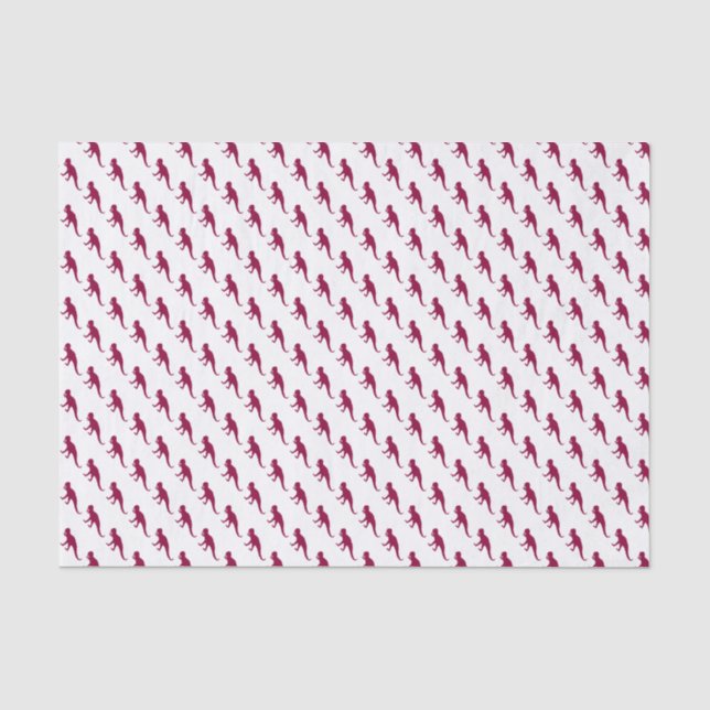 Papel De Seda Patrón de dinosaurios marrones (Anverso)