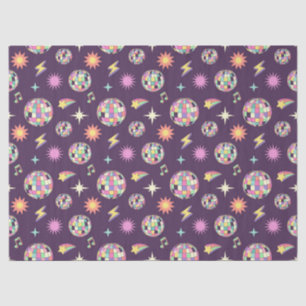 Papel De Seda Patrón de disco Retro Groovy colorido