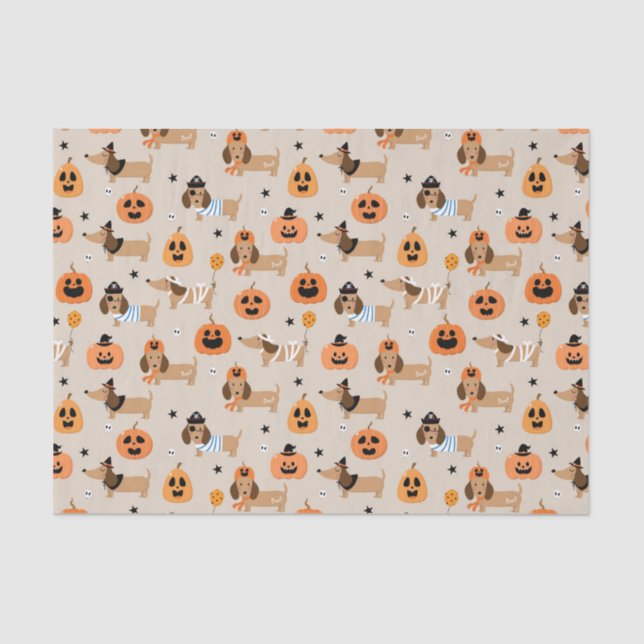 Papel De Seda Patrón de disfraces de Halloween (Anverso)