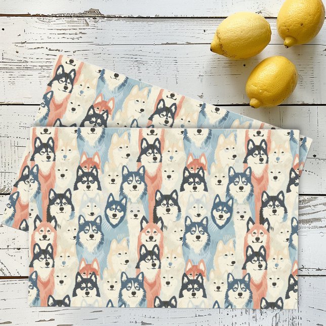 Papel De Seda Patrón de Dog Husky (Subido por el creador)