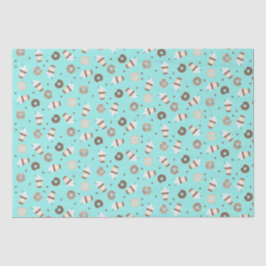 Papel De Seda Patrón de donut rociado de café de Frappuccino