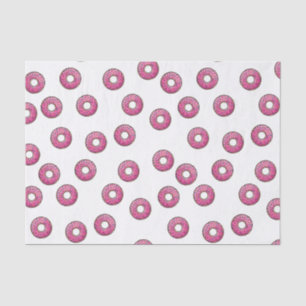 Papel De Seda Patrón de donut rosado