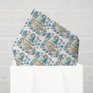 Papel De Seda Patrón de ducha de bebé de niños geniales en mosai