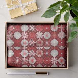 Papel De Seda Patrón de dulces de Navidad rojos y blancos #13 ID