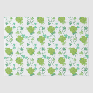 Papel De Seda Patrón de encantamiento afortunado - Shamrock verd
