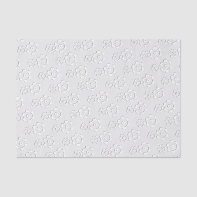 Papel De Seda Patrón de engranajes decorativos (Anverso)