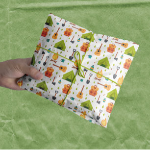 Papel De Seda Patrón de engranajes exteriores de acampada