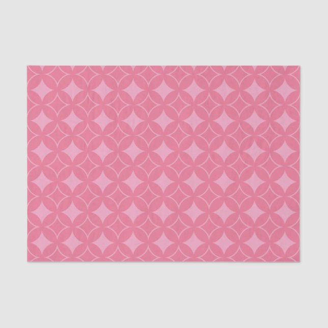 Papel De Seda Patrón de envío rosa (Anverso)