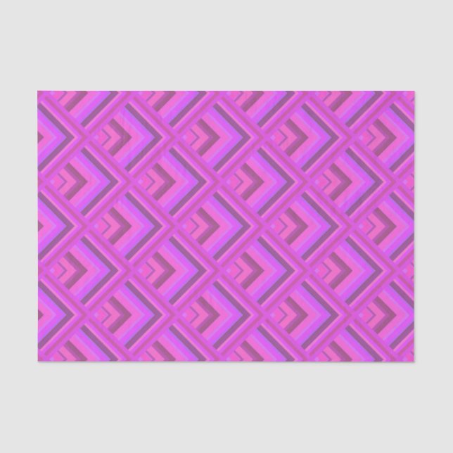 Papel De Seda Patrón de escala de rayas rosas (Anverso)