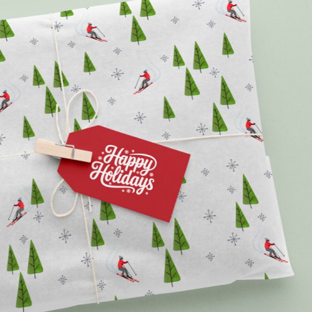 Papel De Seda Patrón de esquí cuesta abajo en invierno (Subido por el creador)