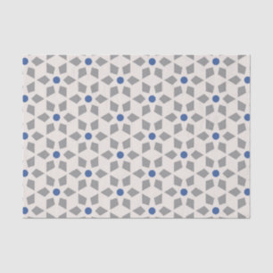 Papel De Seda Patrón de estallido de bonito en gris y azul