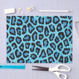 Papel De Seda Patrón de estampado de animal leopardo guepardo az