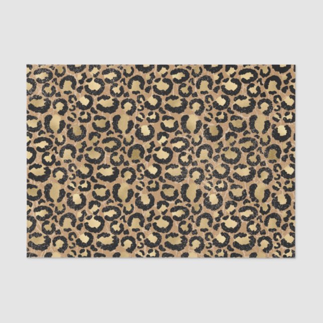 Papel De Seda Patrón de estampado de leopardo (Anverso)