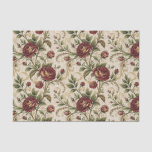 Papel De Seda Patrón de Estampado Floral Rosa Vintage - Diseño d
