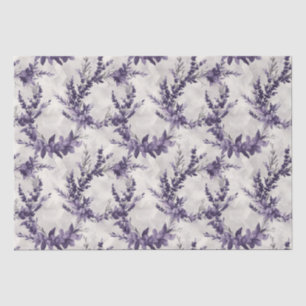 Papel De Seda Patrón de estilo de color de la flor de lavanda rú