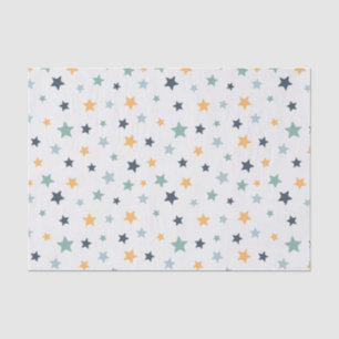 Papel De Seda Patrón de Estrella Azul